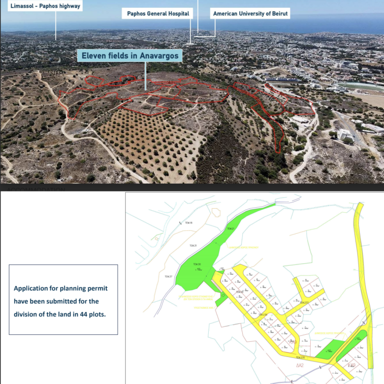 Paphos Property Eleven Fields in Anavargos-100.575 m2