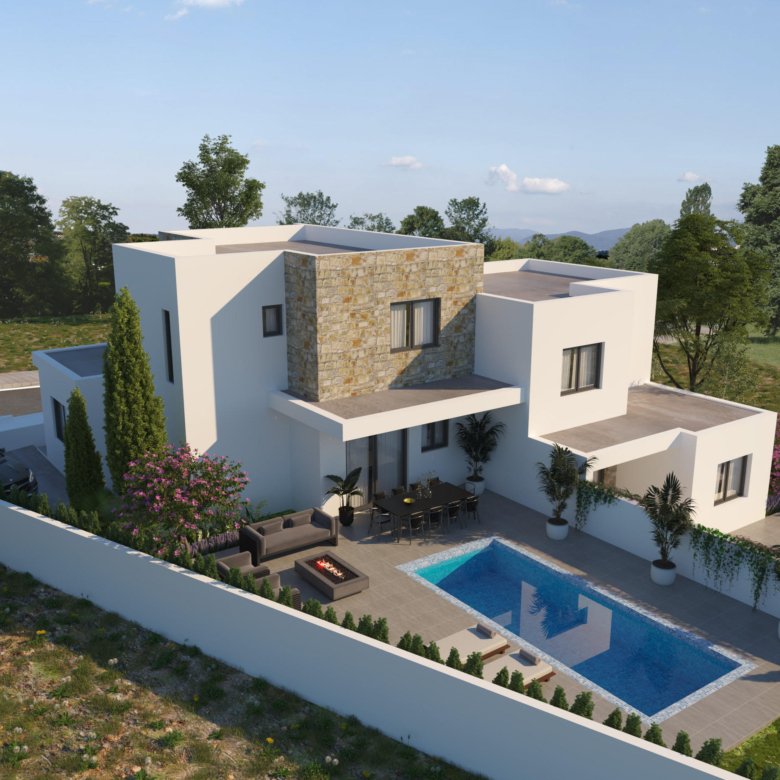 Paphos Property Semi-Detached Three Bedroom House