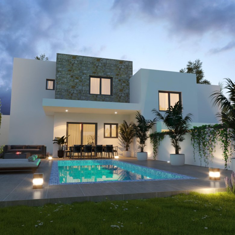 Paphos Property Semi-Detached Three Bedroom House