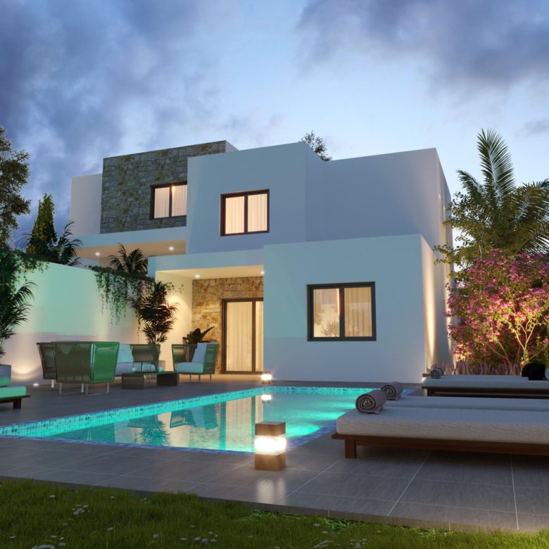 Paphos Property Semi-Detached Three Bedroom House